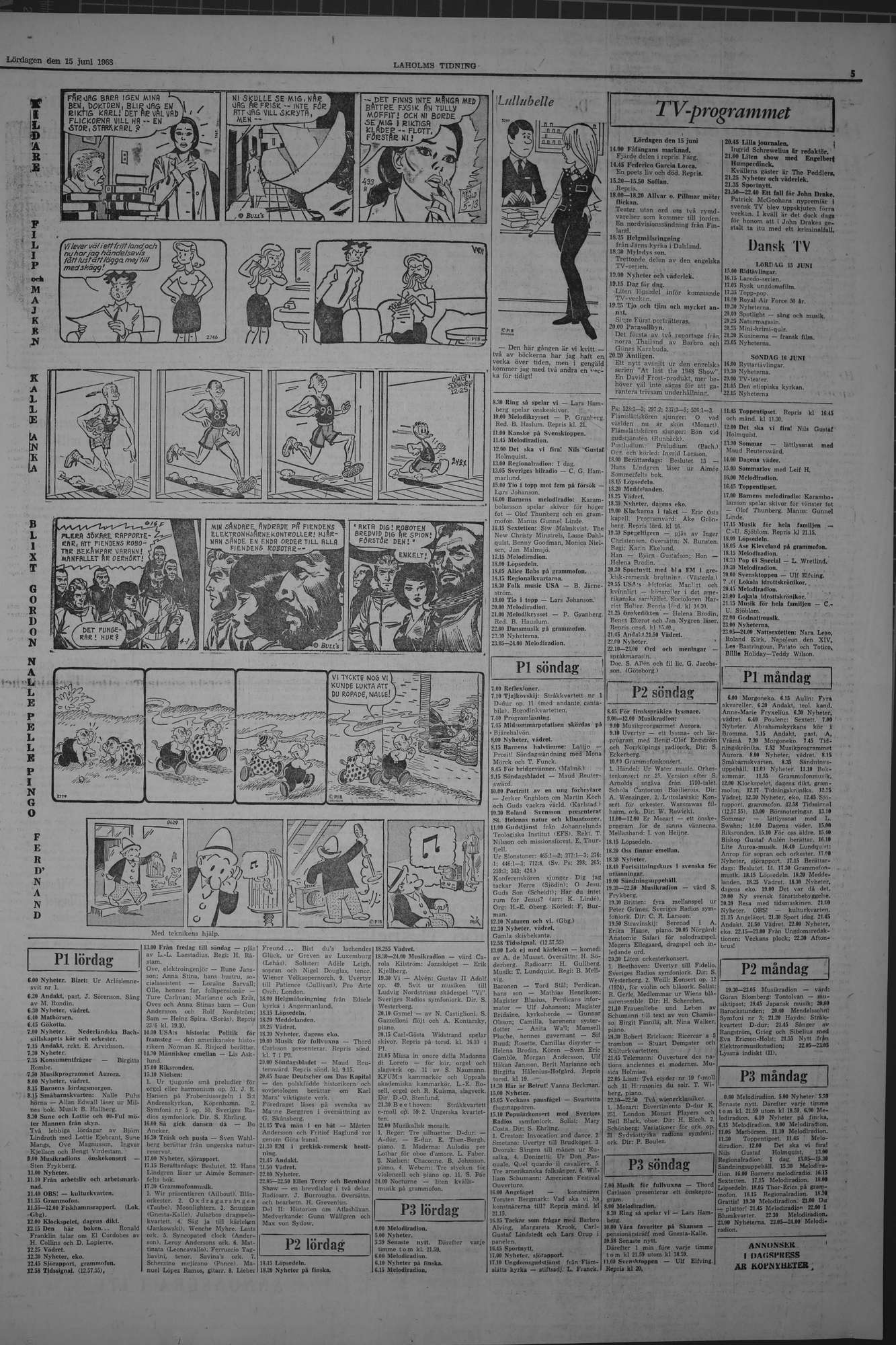 Laholms Tidning Lördag 15 juni 1968, sida 5