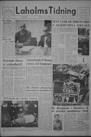 Förstasidan, Fredag 15 november 1968