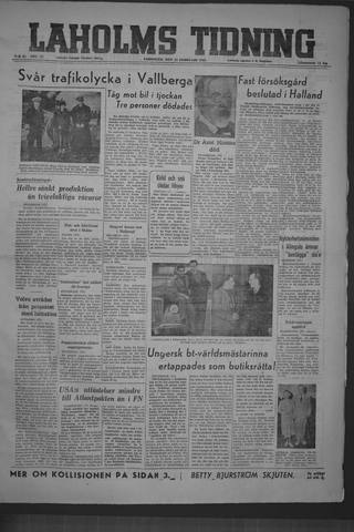 Förstasidan, Lördag 12 februari 1949