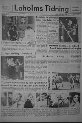 Förstasidan, Tisdag 16 april 1968
