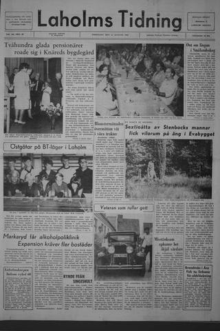 Förstasidan, Fredag 16 augusti 1968