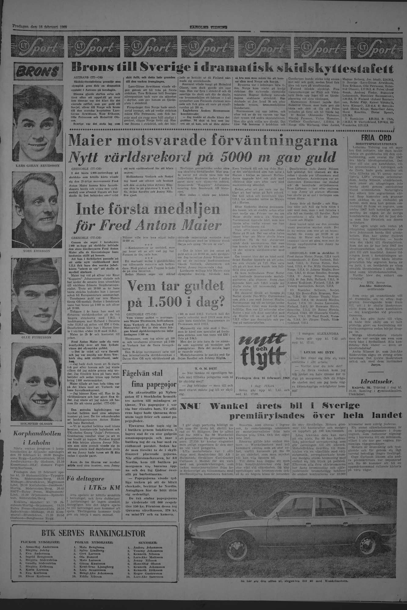 Laholms Tidning Fredag 16 februari 1968, sida 7