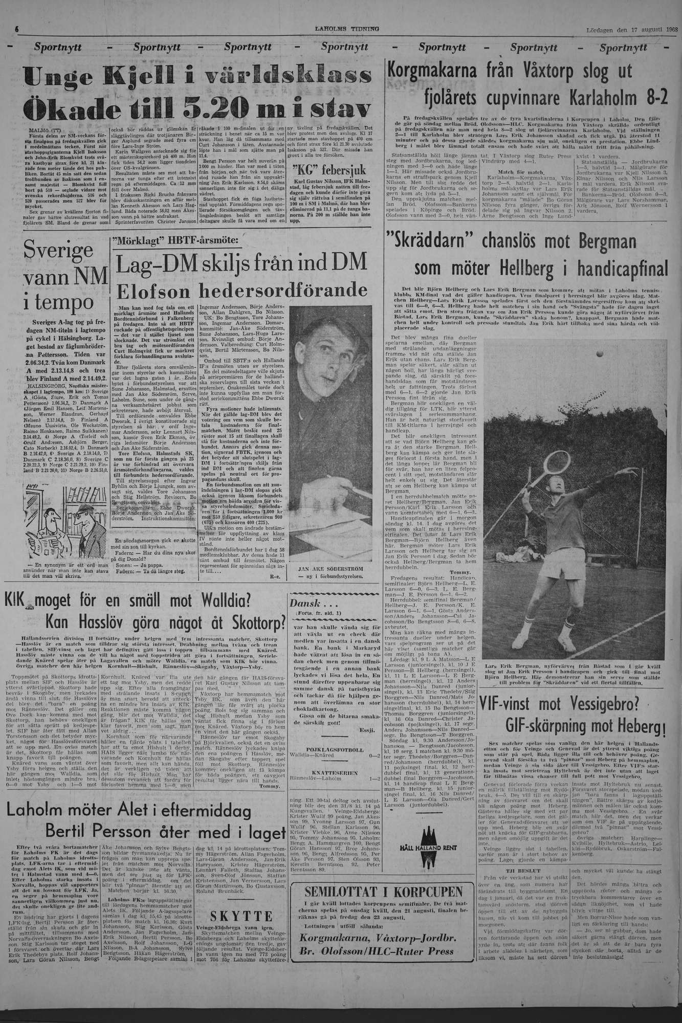Laholms Tidning Lördag 17 augusti 1968, sida 6