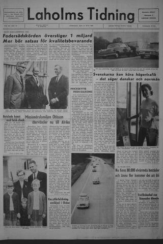 Förstasidan, Onsdag 17 juli 1968