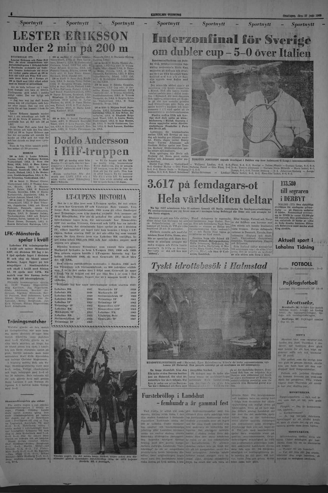 Laholms Tidning Onsdag 17 juli 1968, sida 6