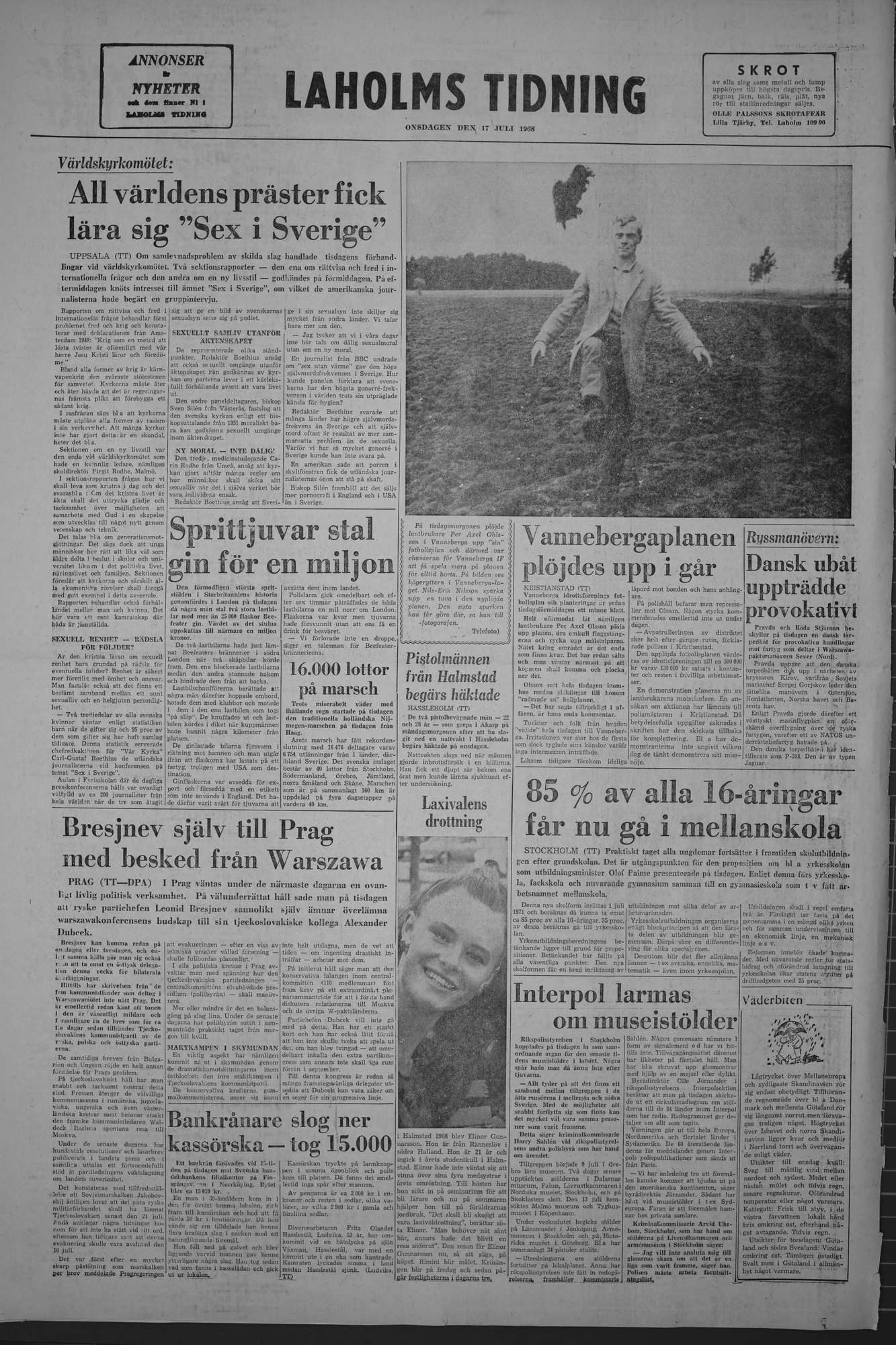 Laholms Tidning Onsdag 17 juli 1968, sida 8