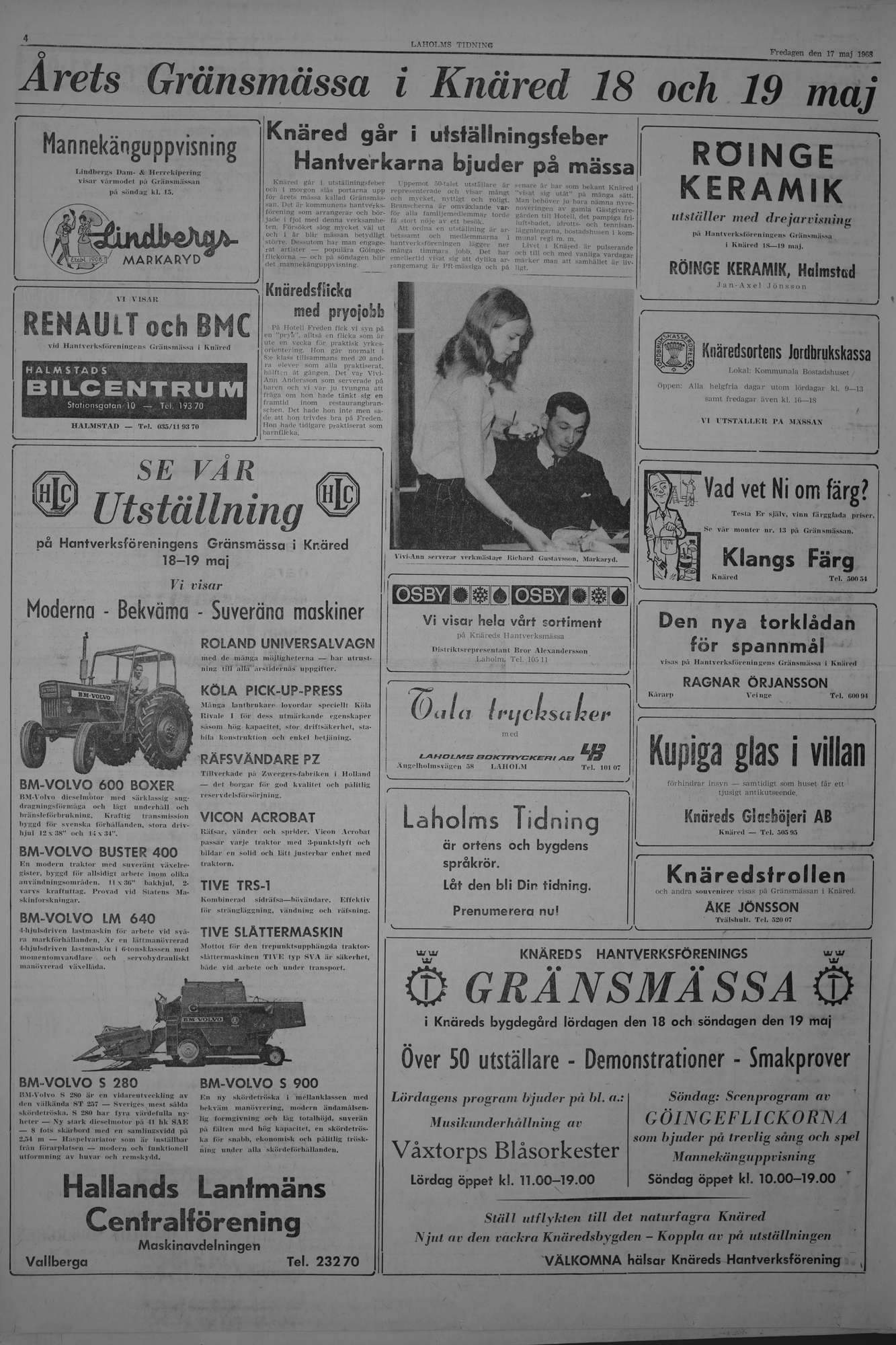 Laholms Tidning Fredag 17 maj 1968, sida 4