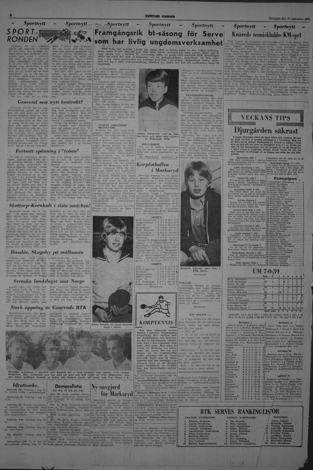 Laholms Tidning Tisdag 17 september 1968, sida 6