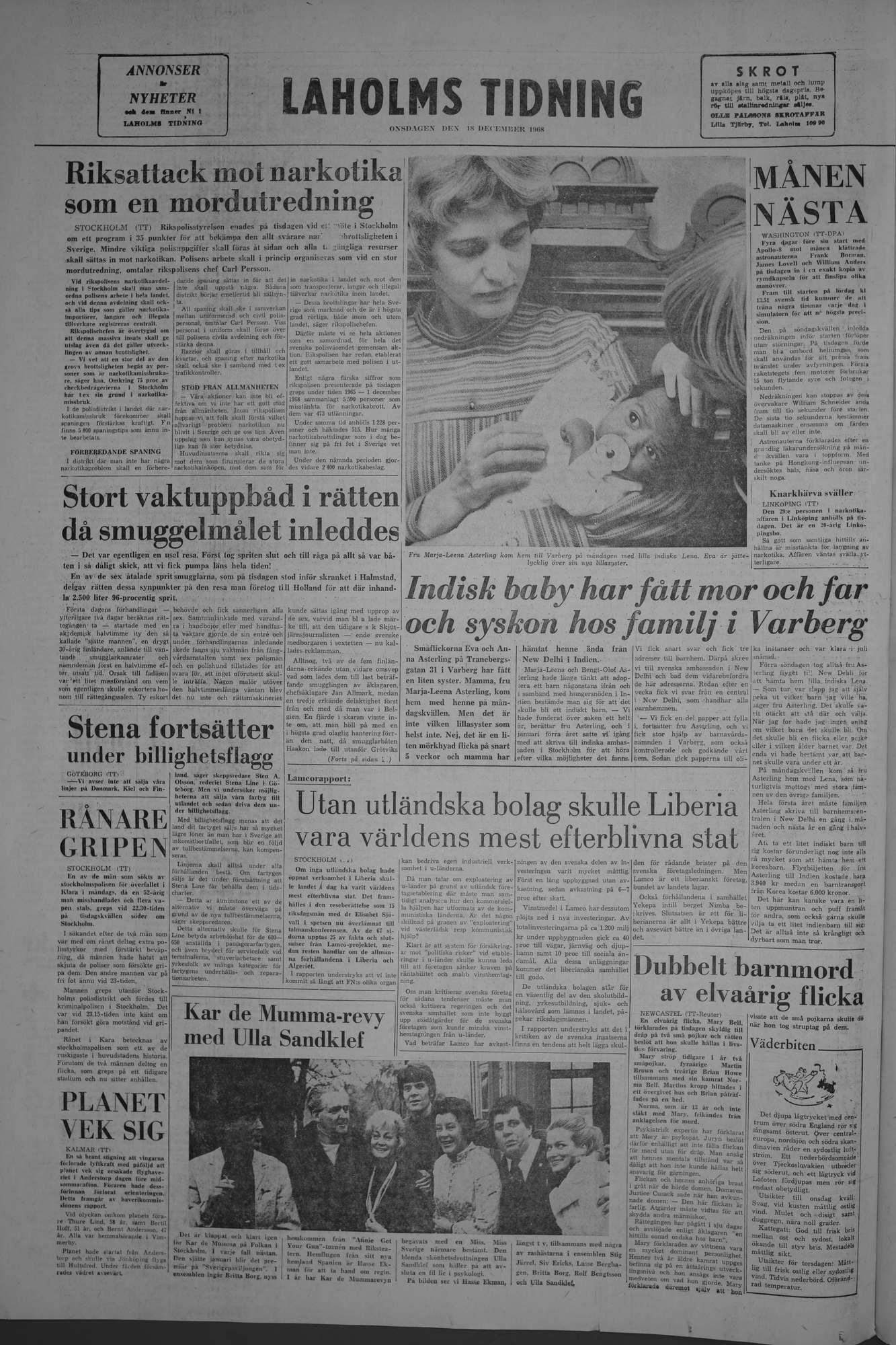 Laholms Tidning Onsdag 18 december 1968, sida 8