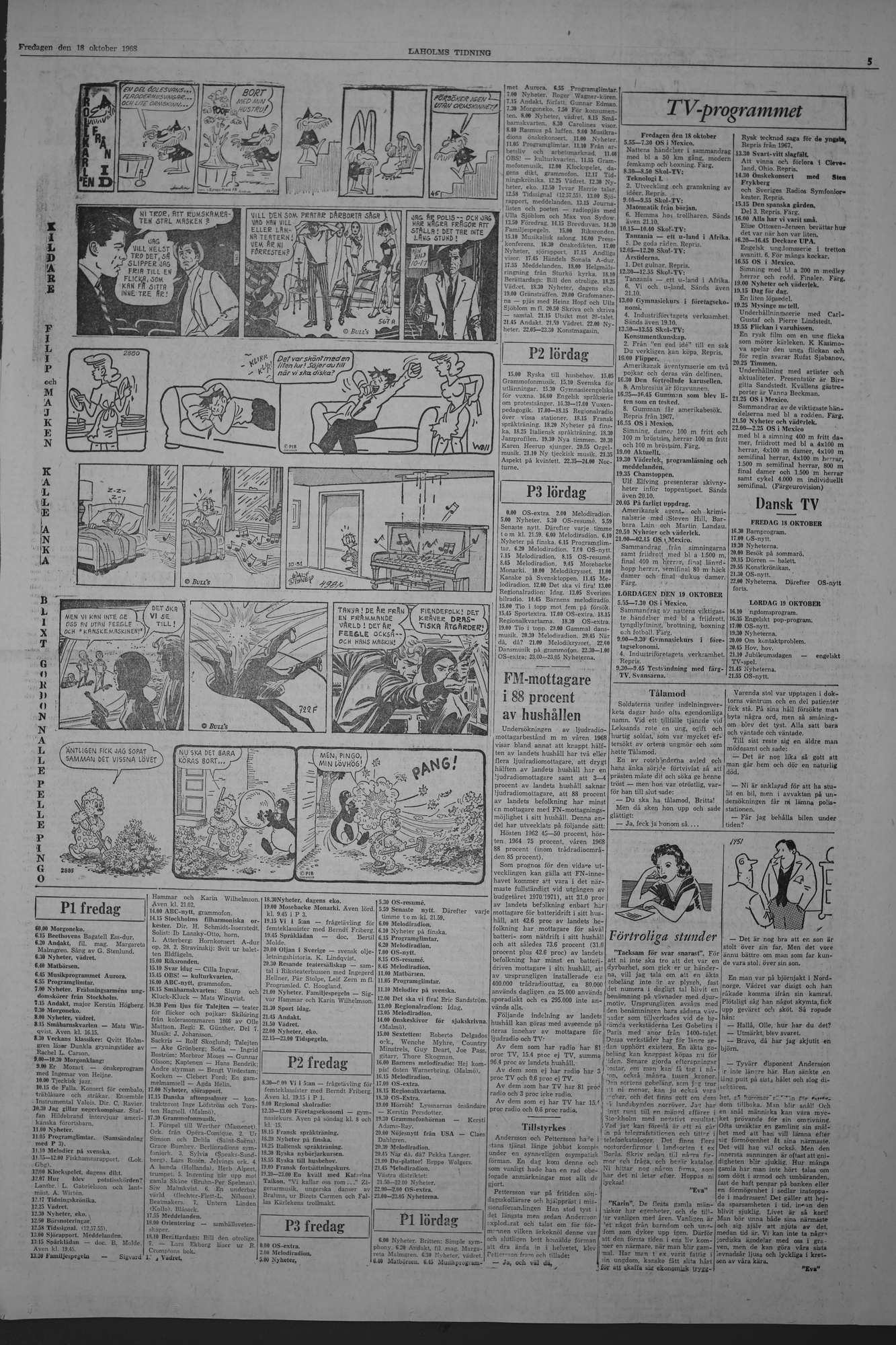 Laholms Tidning Fredag 18 oktober 1968, sida 5