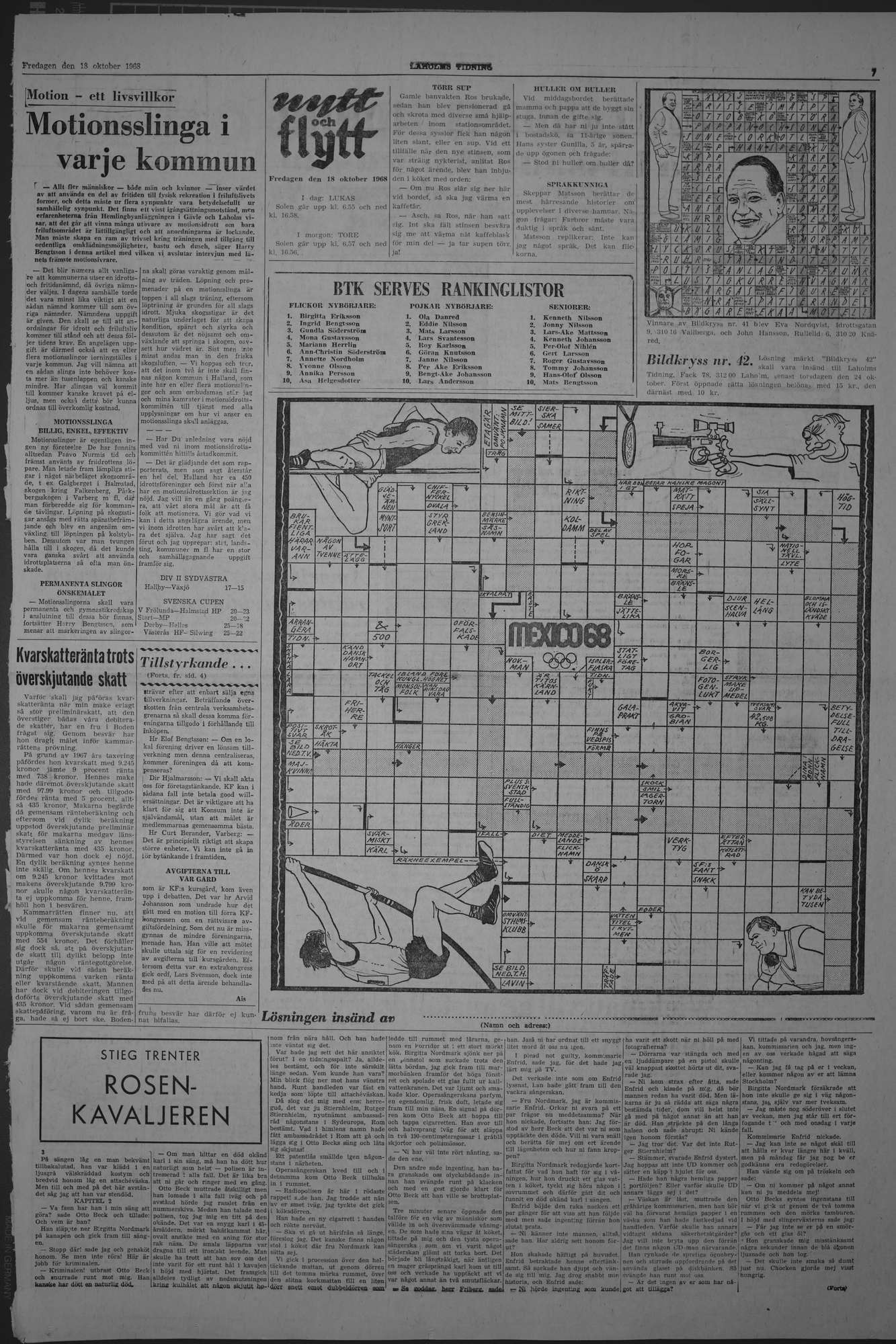 Laholms Tidning Fredag 18 oktober 1968, sida 7