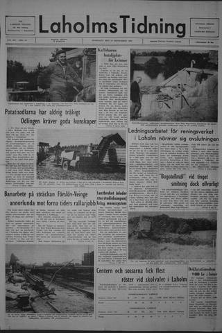 Förstasidan, Onsdag 18 september 1968