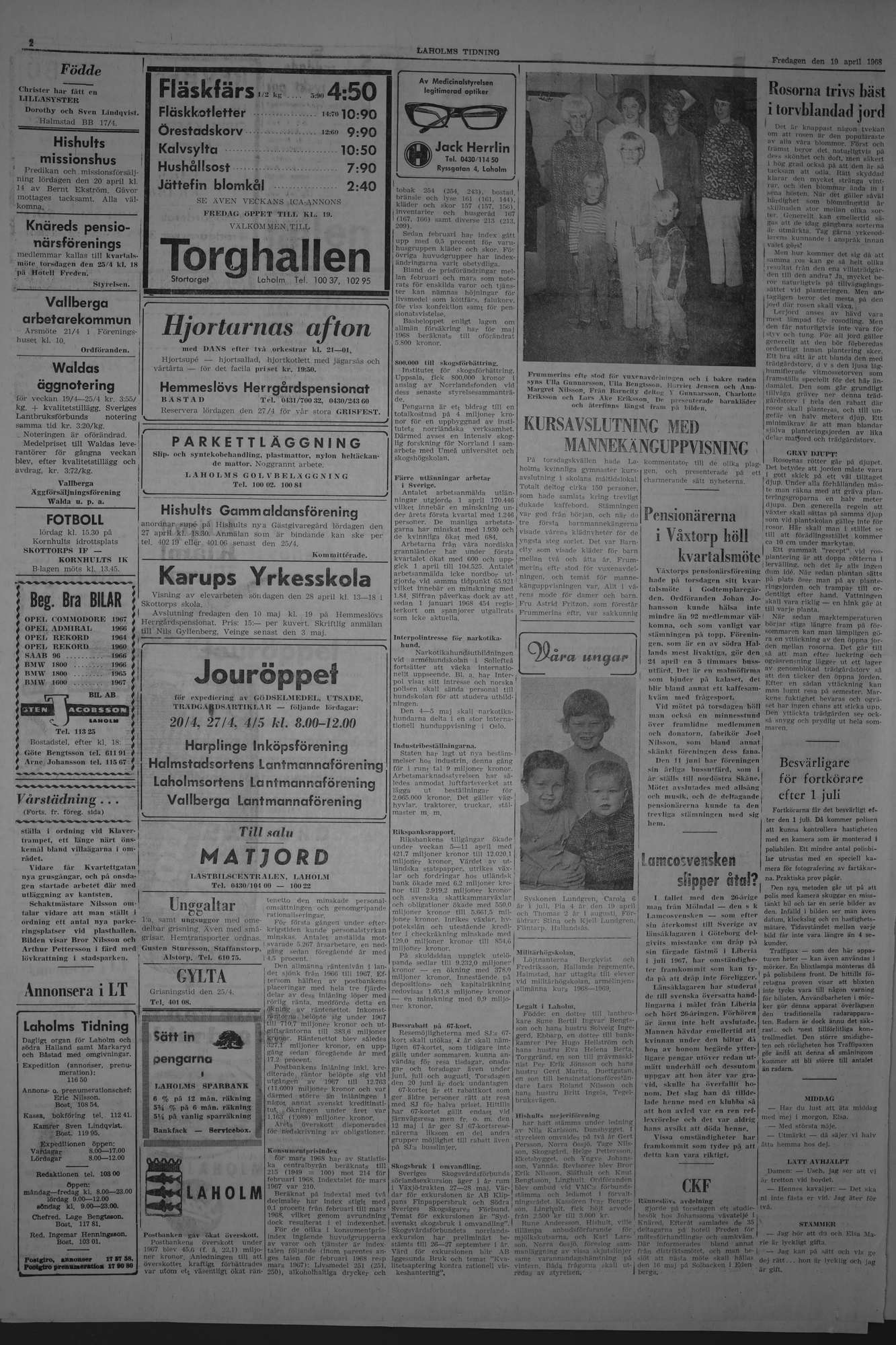 Laholms Tidning Fredag 19 april 1968, sida 2
