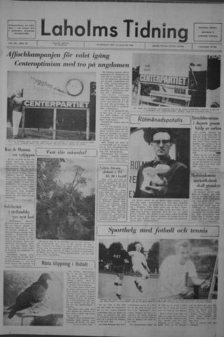 Förstasidan, Måndag 19 augusti 1968