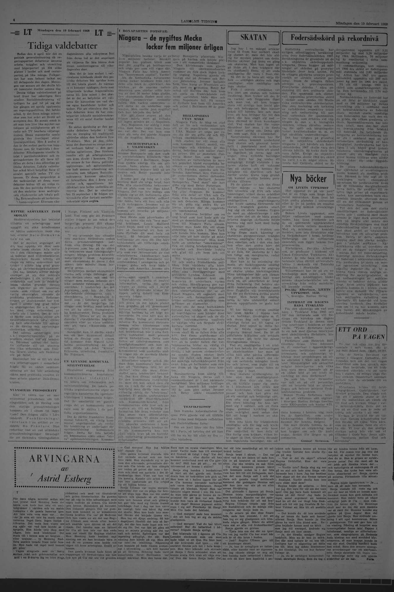 Laholms Tidning Måndag 19 februari 1968, sida 4
