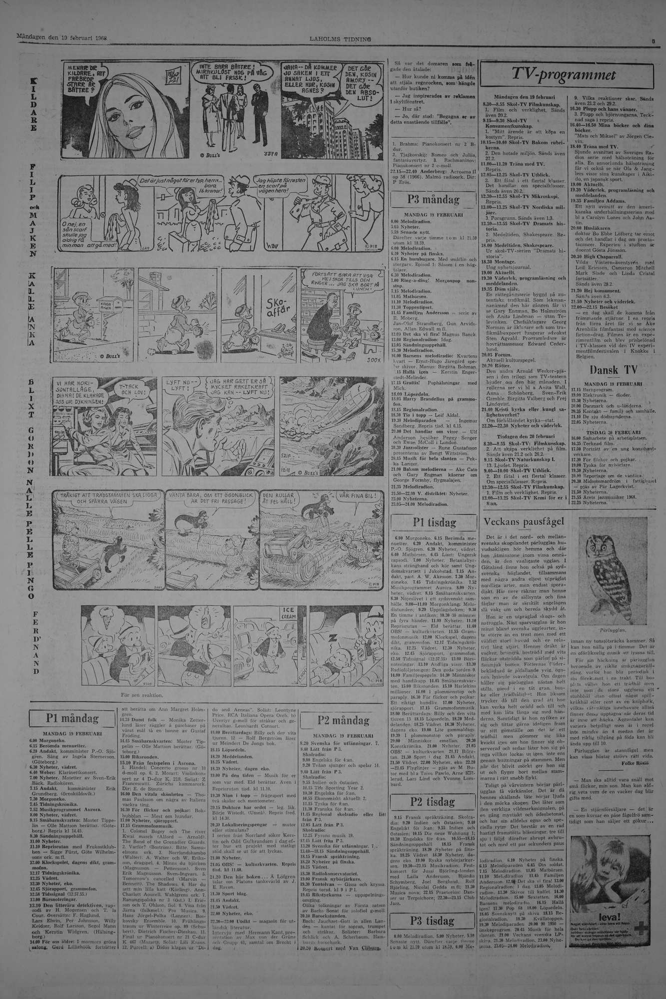 Laholms Tidning Måndag 19 februari 1968, sida 5