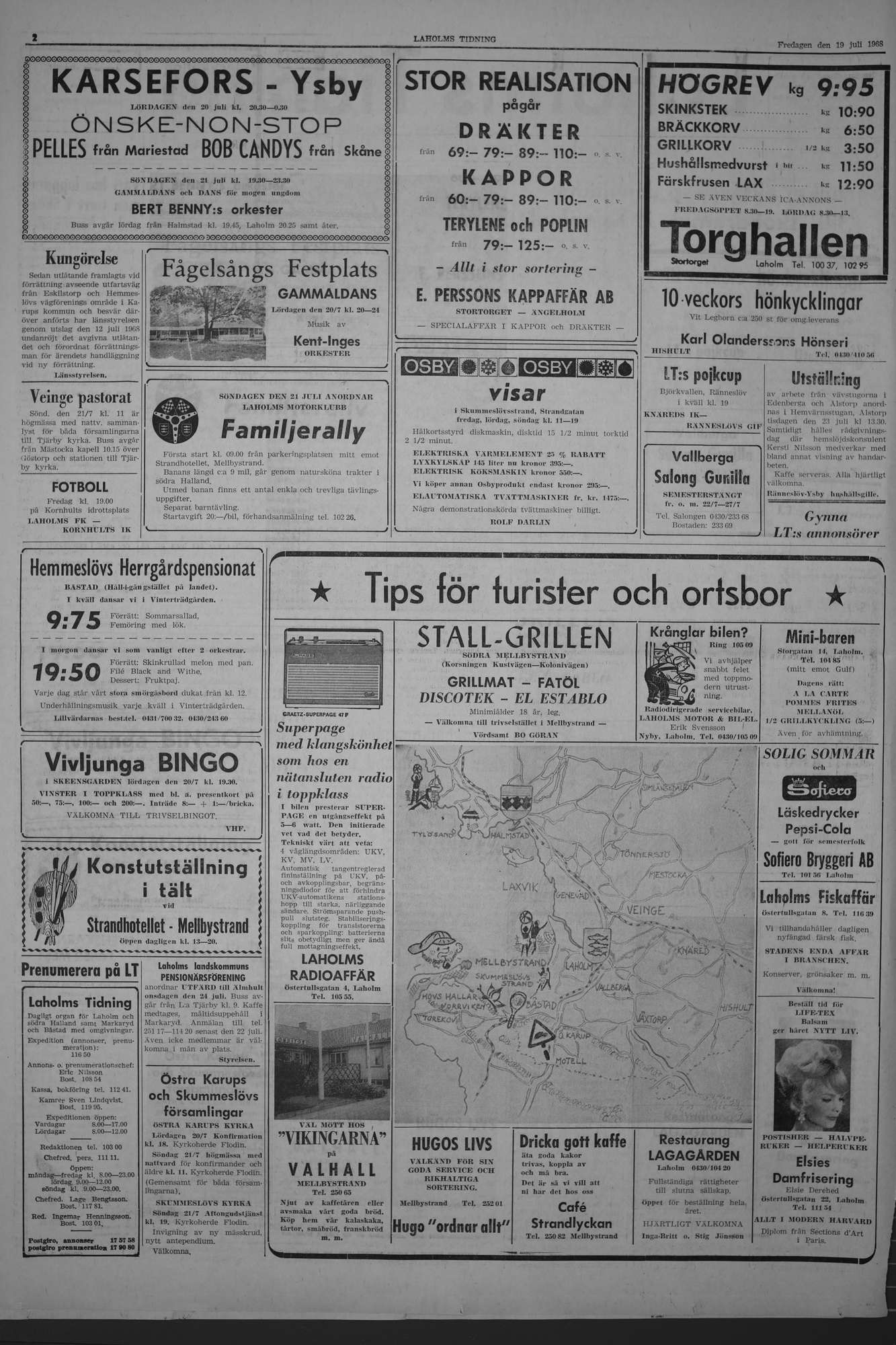 Laholms Tidning Fredag 19 juli 1968, sida 2