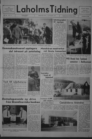 Förstasidan, Torsdag 19 september 1968