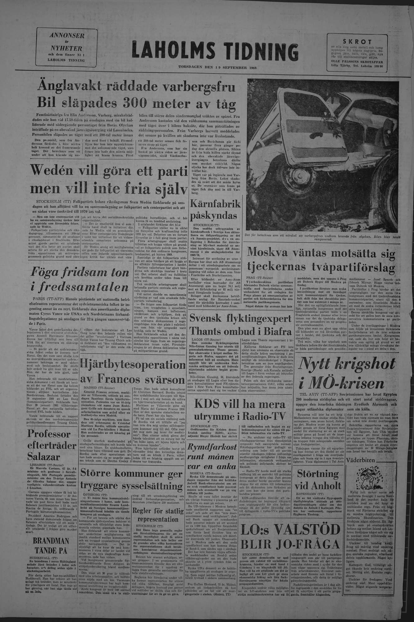 Laholms Tidning Torsdag 19 september 1968, sida 8