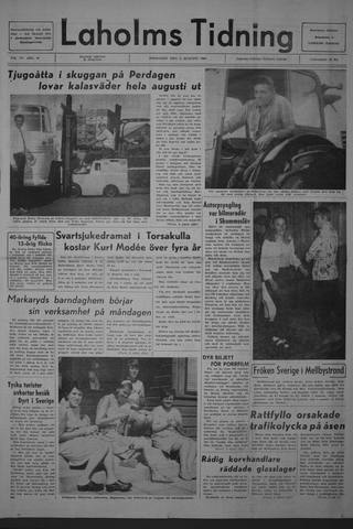 Förstasidan, Fredag 2 augusti 1968