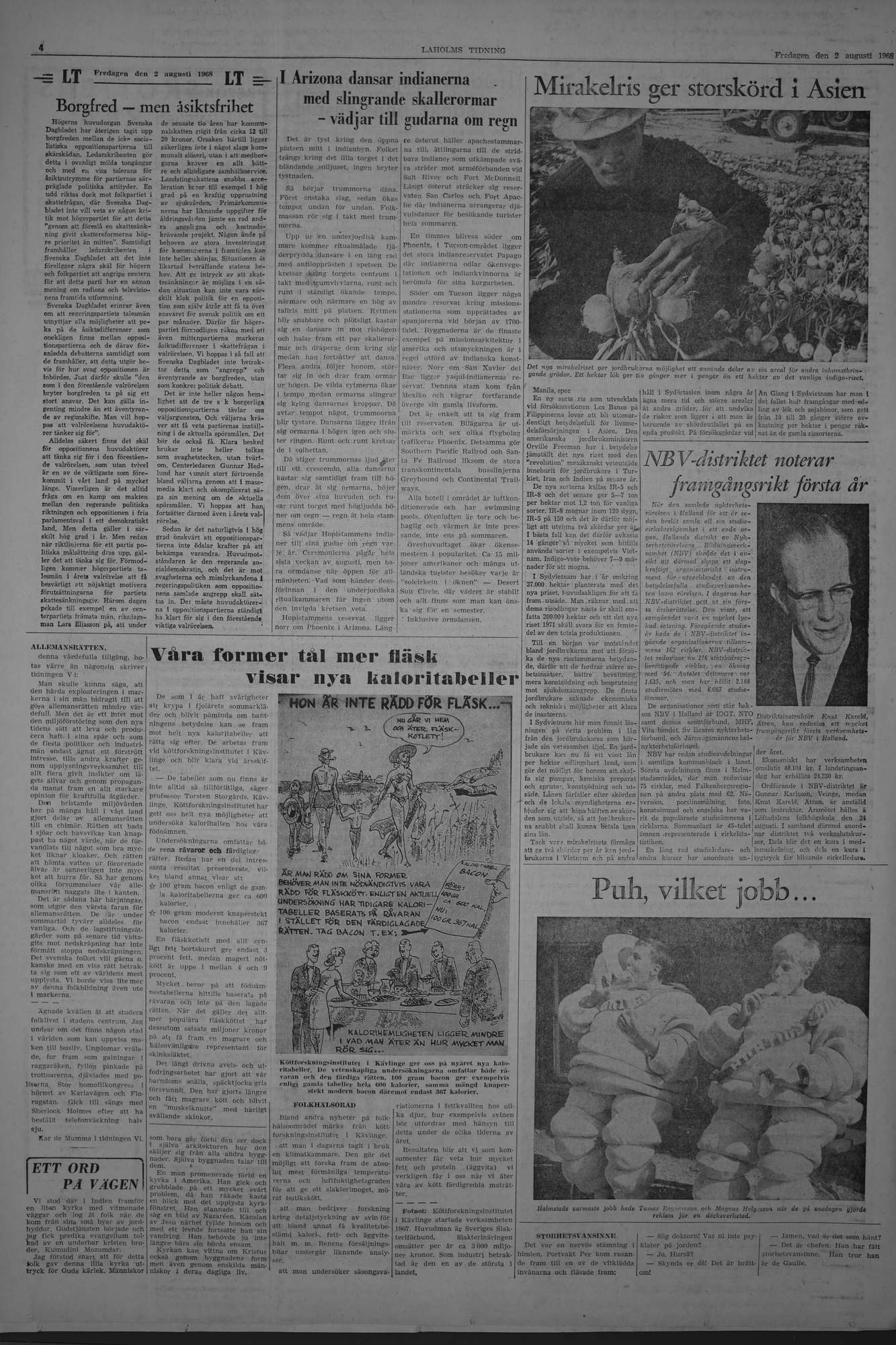 Laholms Tidning Fredag 2 augusti 1968, sida 4