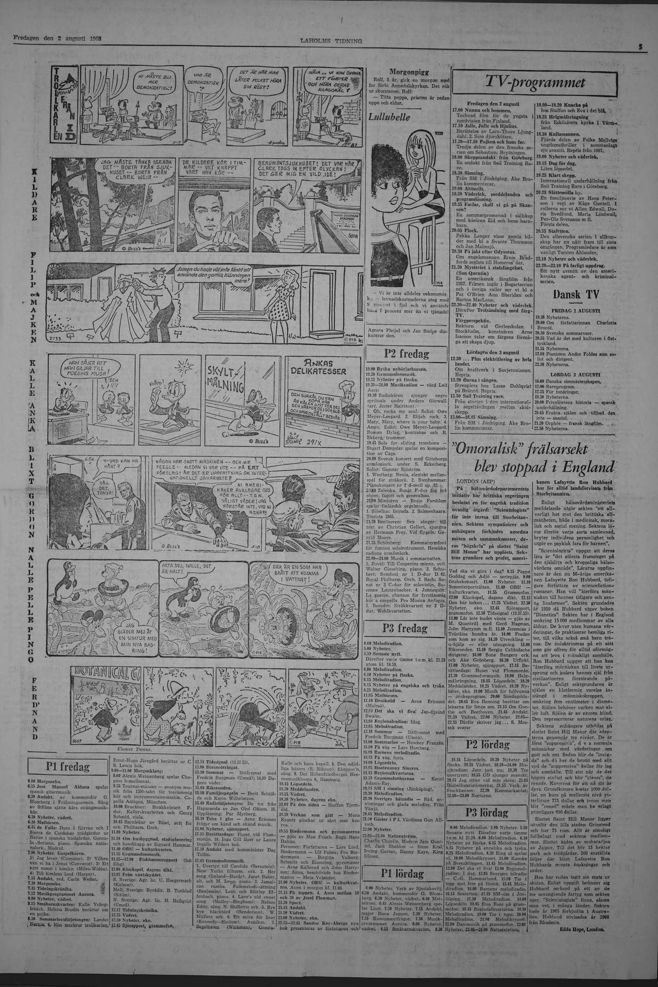 Laholms Tidning Fredag 2 augusti 1968, sida 5