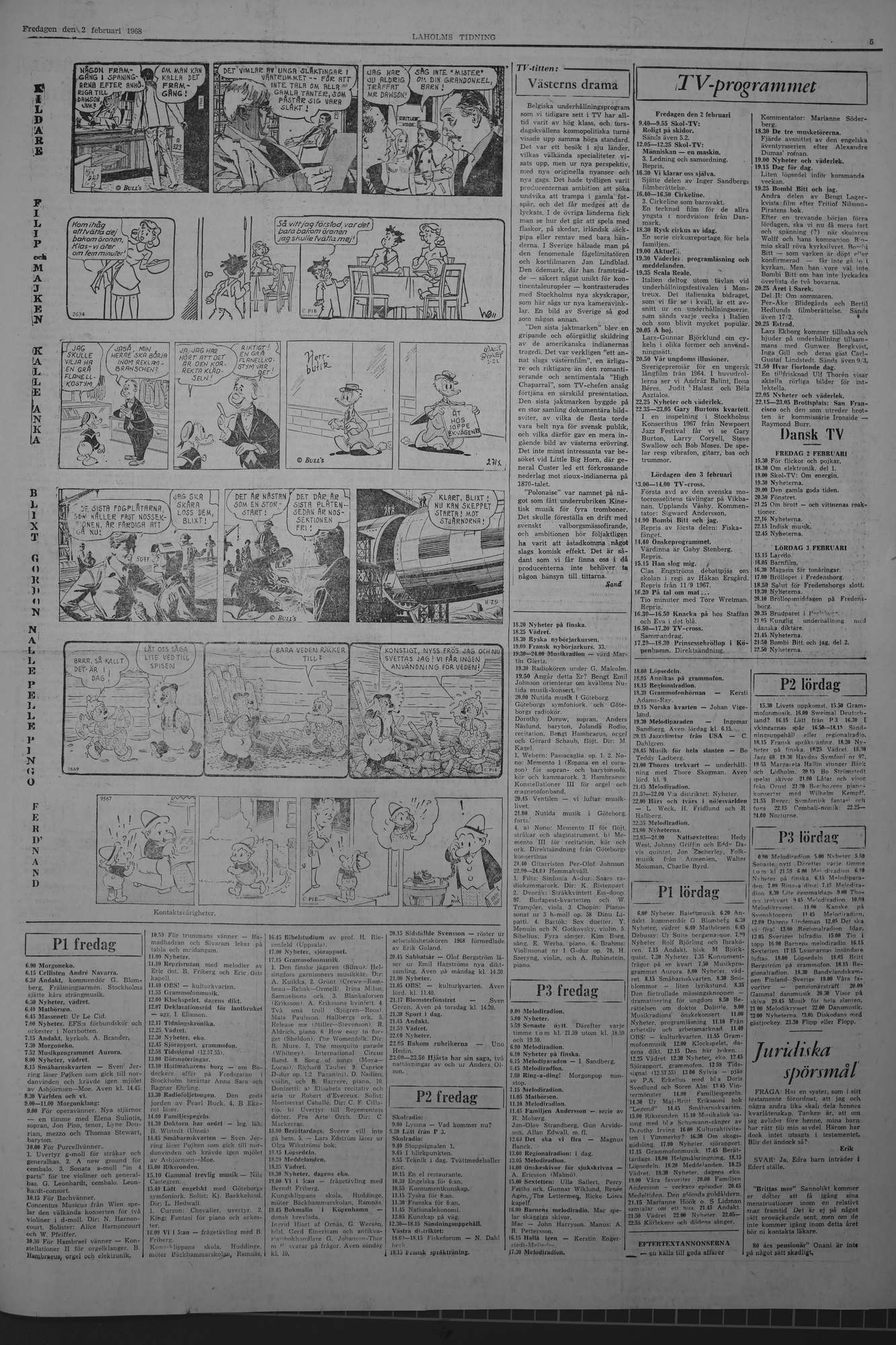 Laholms Tidning Fredag 2 februari 1968, sida 5