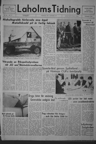 Förstasidan, Onsdag 2 oktober 1968