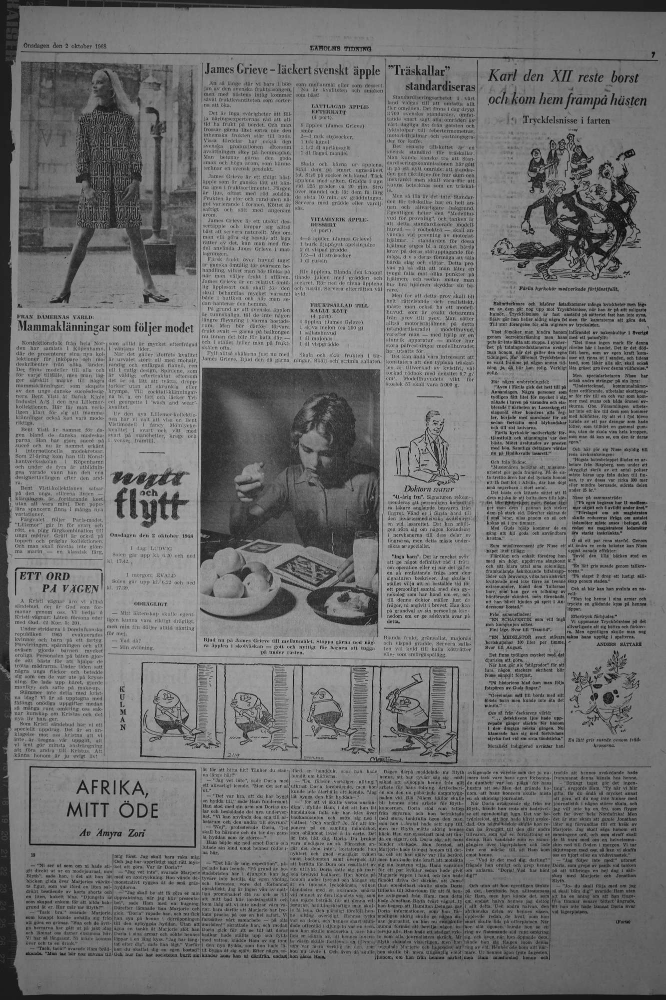 Laholms Tidning Onsdag 2 oktober 1968, sida 7