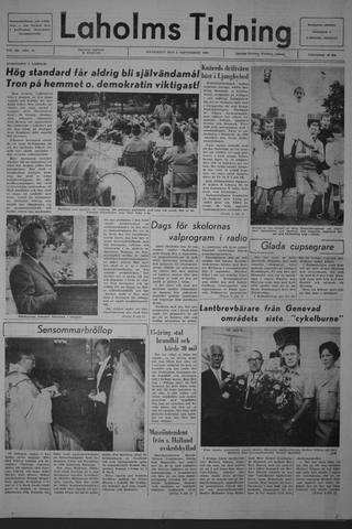 Förstasidan, Måndag 2 september 1968