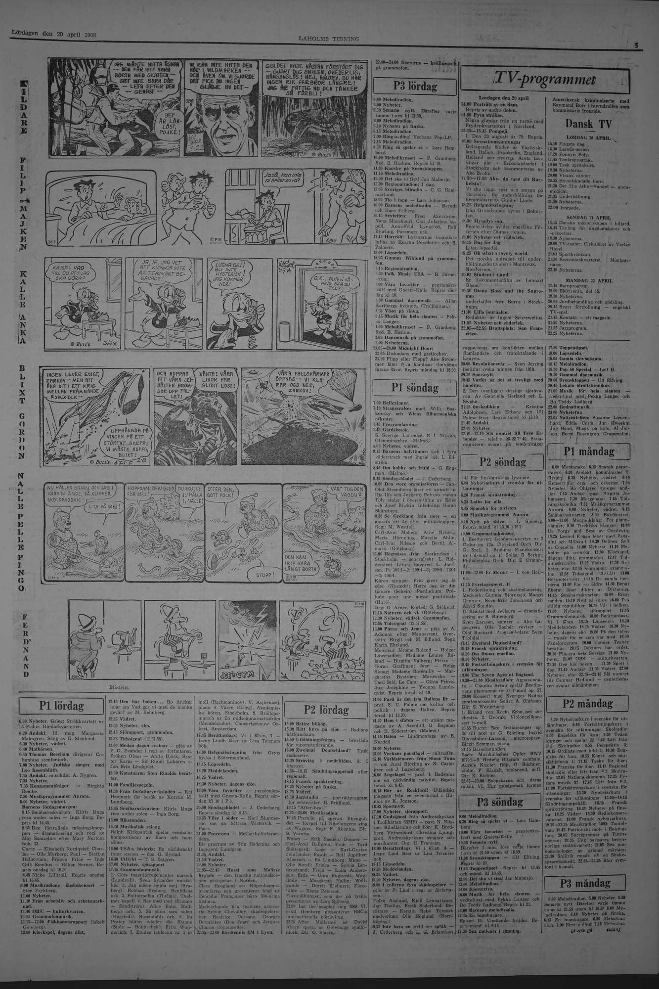 Laholms Tidning Lördag 20 april 1968, sida 5