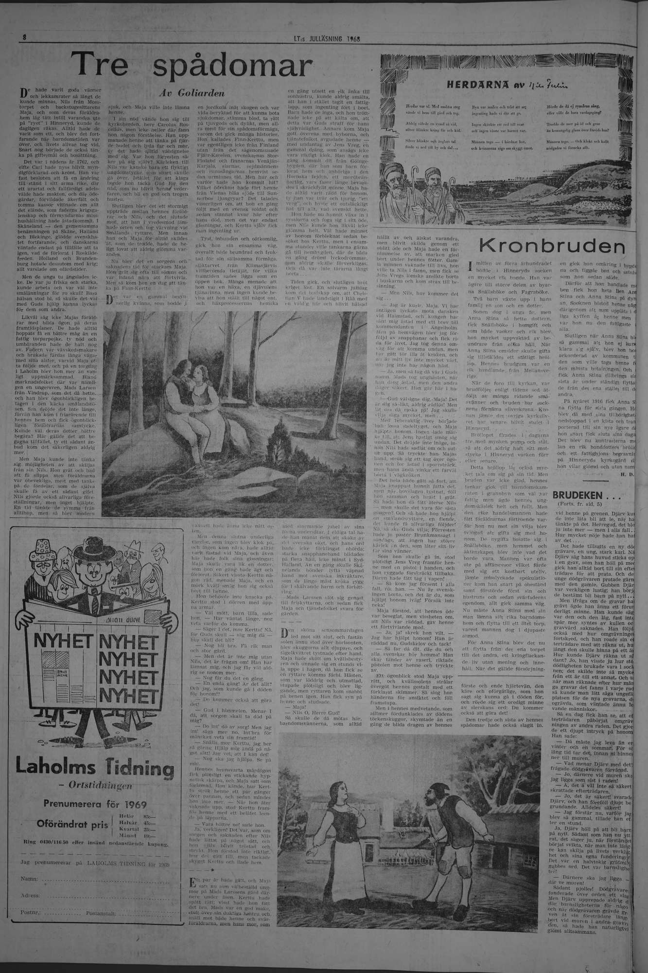 Laholms Tidning Fredag 20 december 1968, sida 16