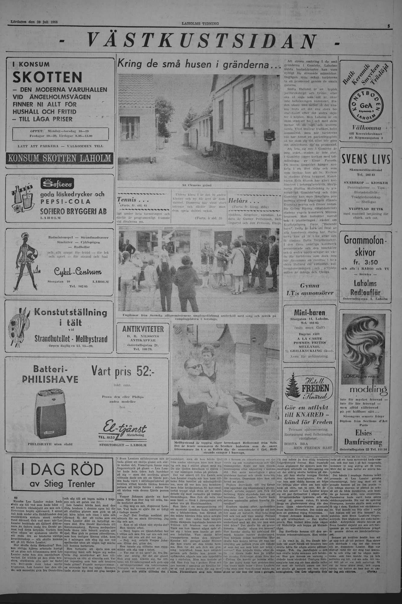 Laholms Tidning Lördag 20 juli 1968, sida 5