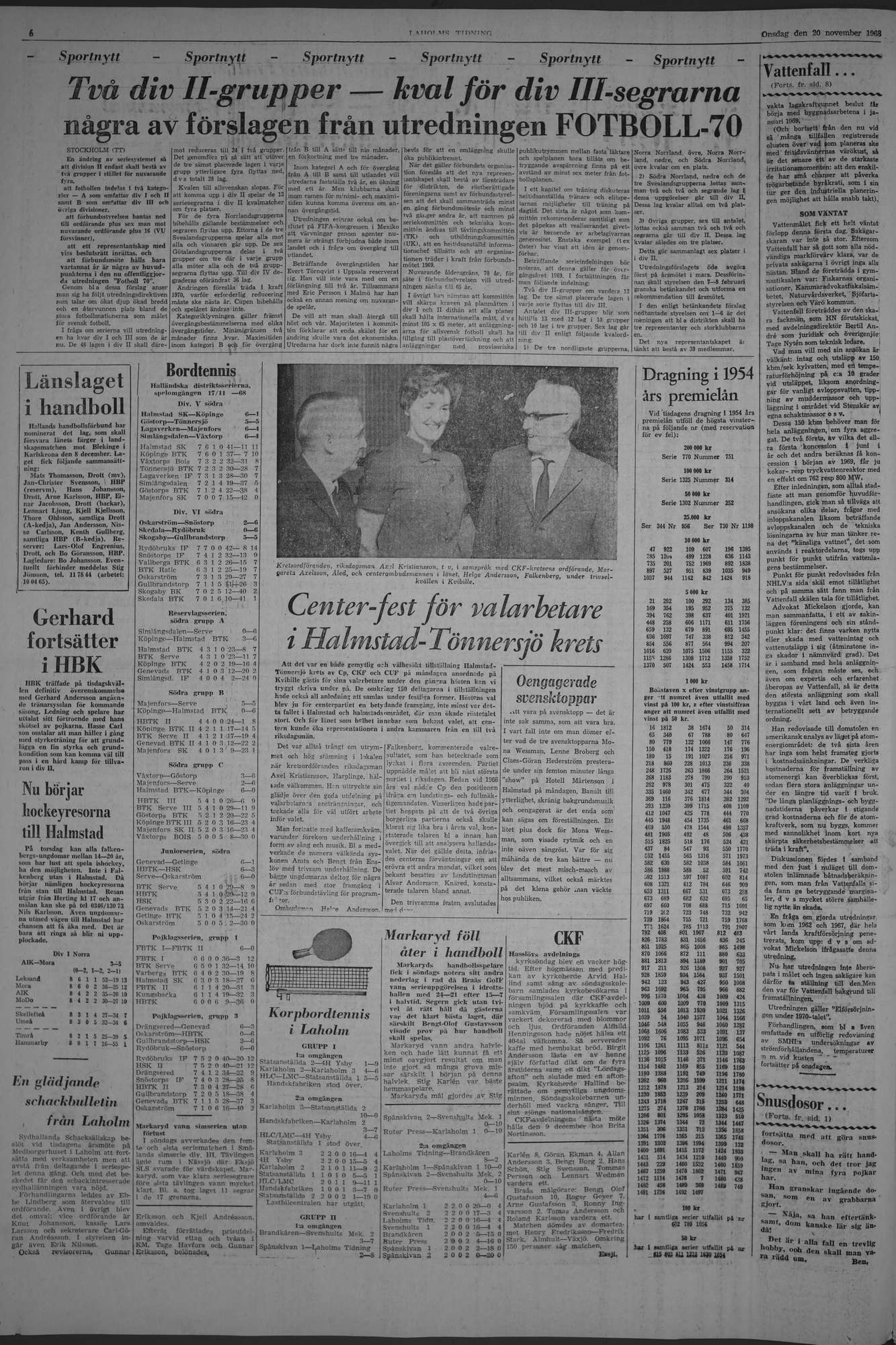 Laholms Tidning Onsdag 20 november 1968, sida 6