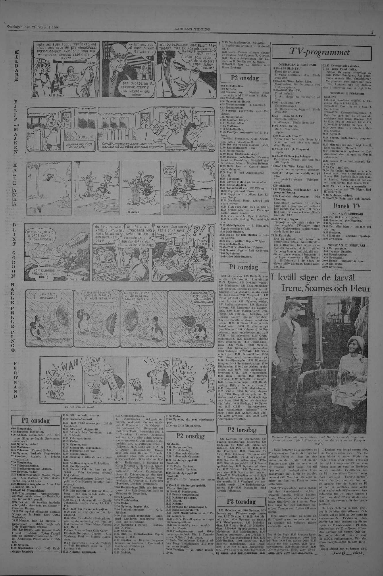 Laholms Tidning Onsdag 21 februari 1968, sida 5