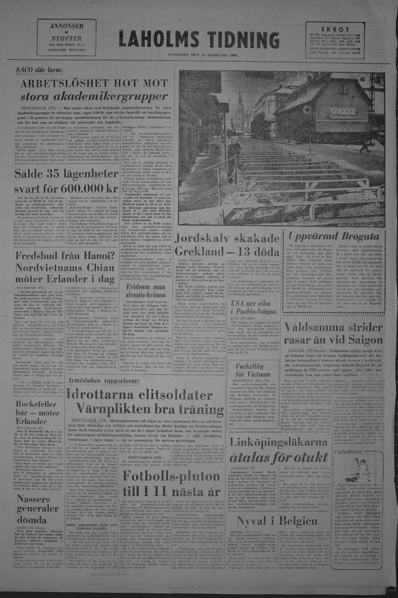Laholms Tidning Onsdag 21 februari 1968, sida 8