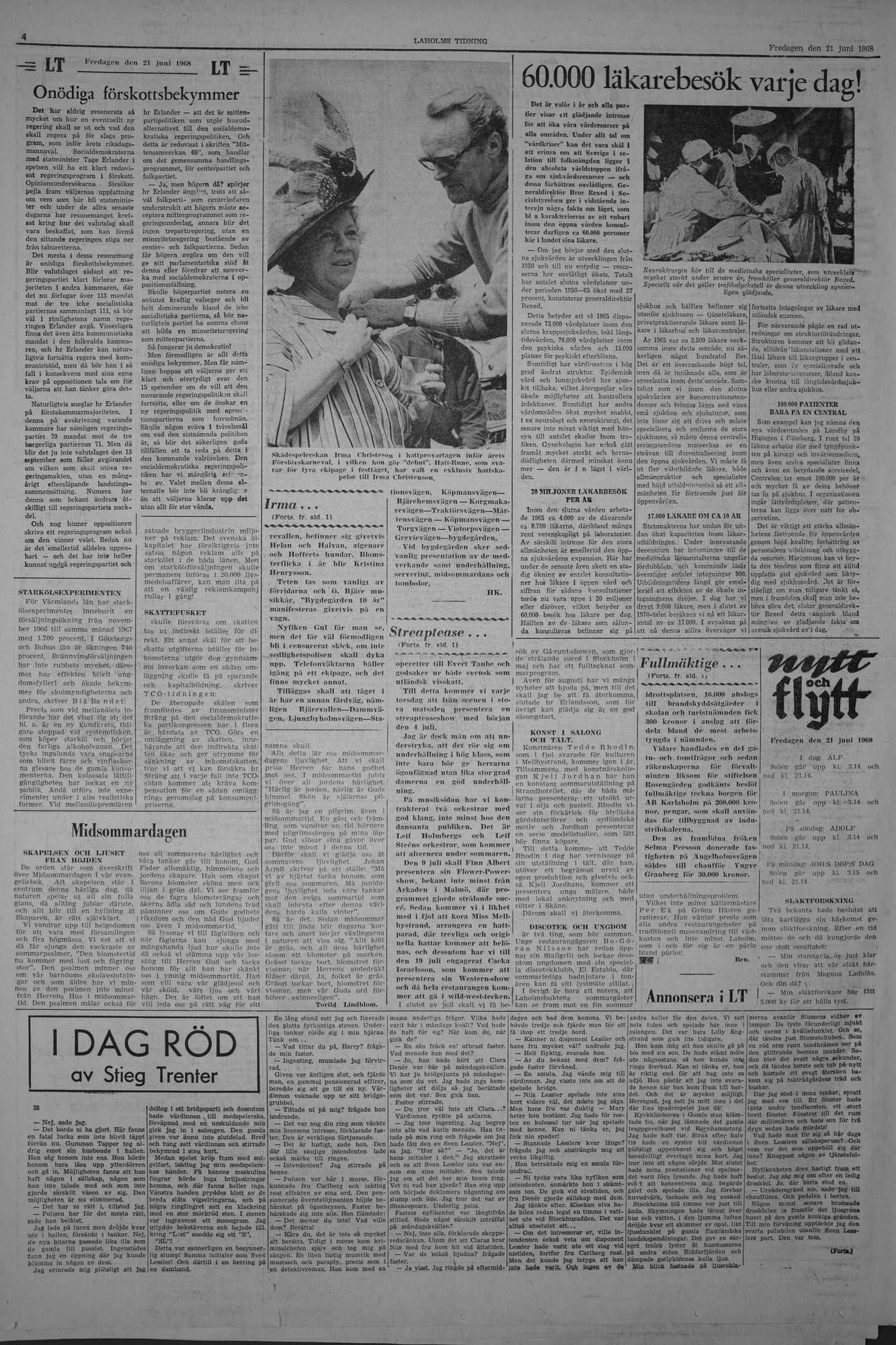 Laholms Tidning Fredag 21 juni 1968, sida 4
