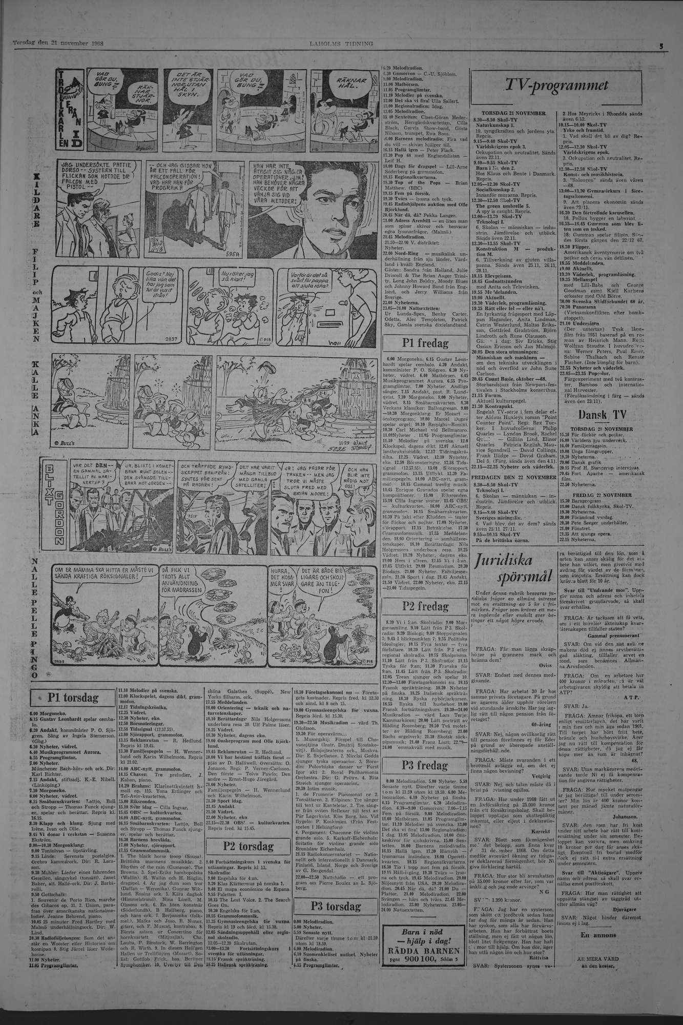 Laholms Tidning Torsdag 21 november 1968, sida 5