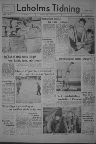 Förstasidan, Torsdag 22 februari 1968