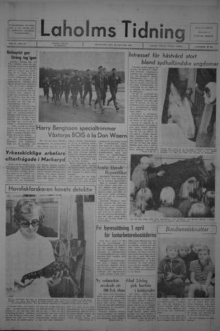 Förstasidan, Måndag 22 januari 1968