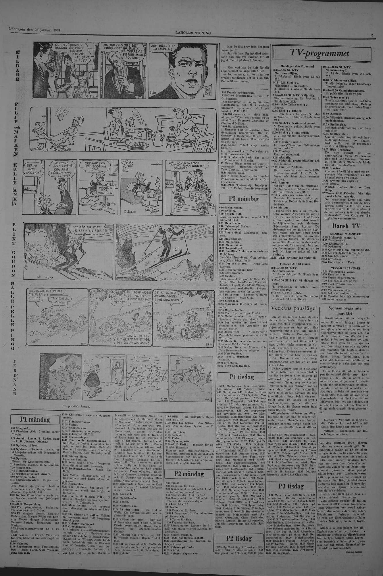 Laholms Tidning Måndag 22 januari 1968, sida 5