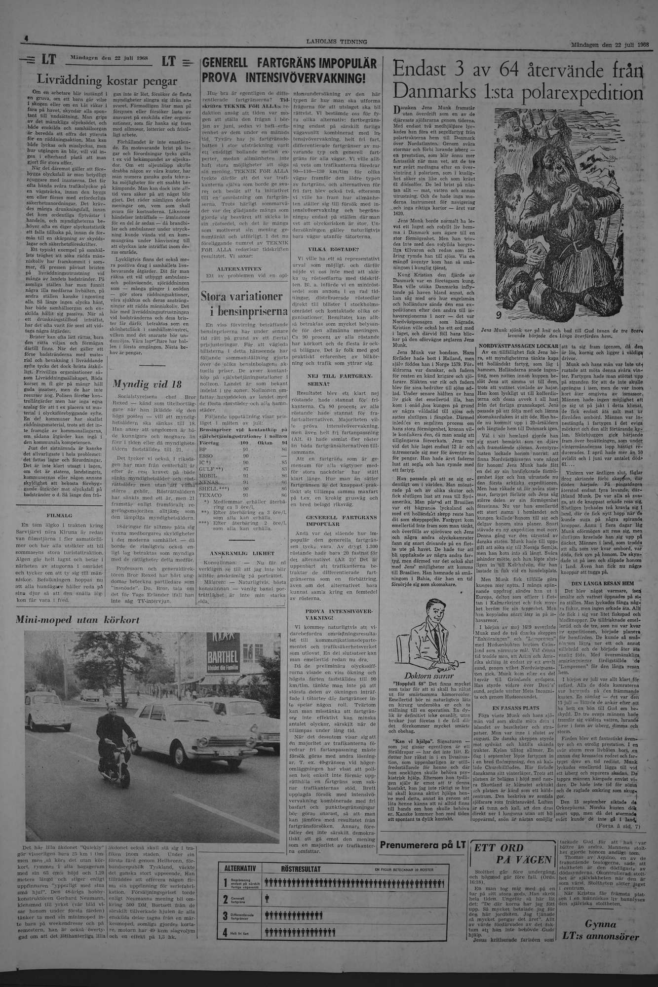Laholms Tidning Måndag 22 juli 1968, sida 4