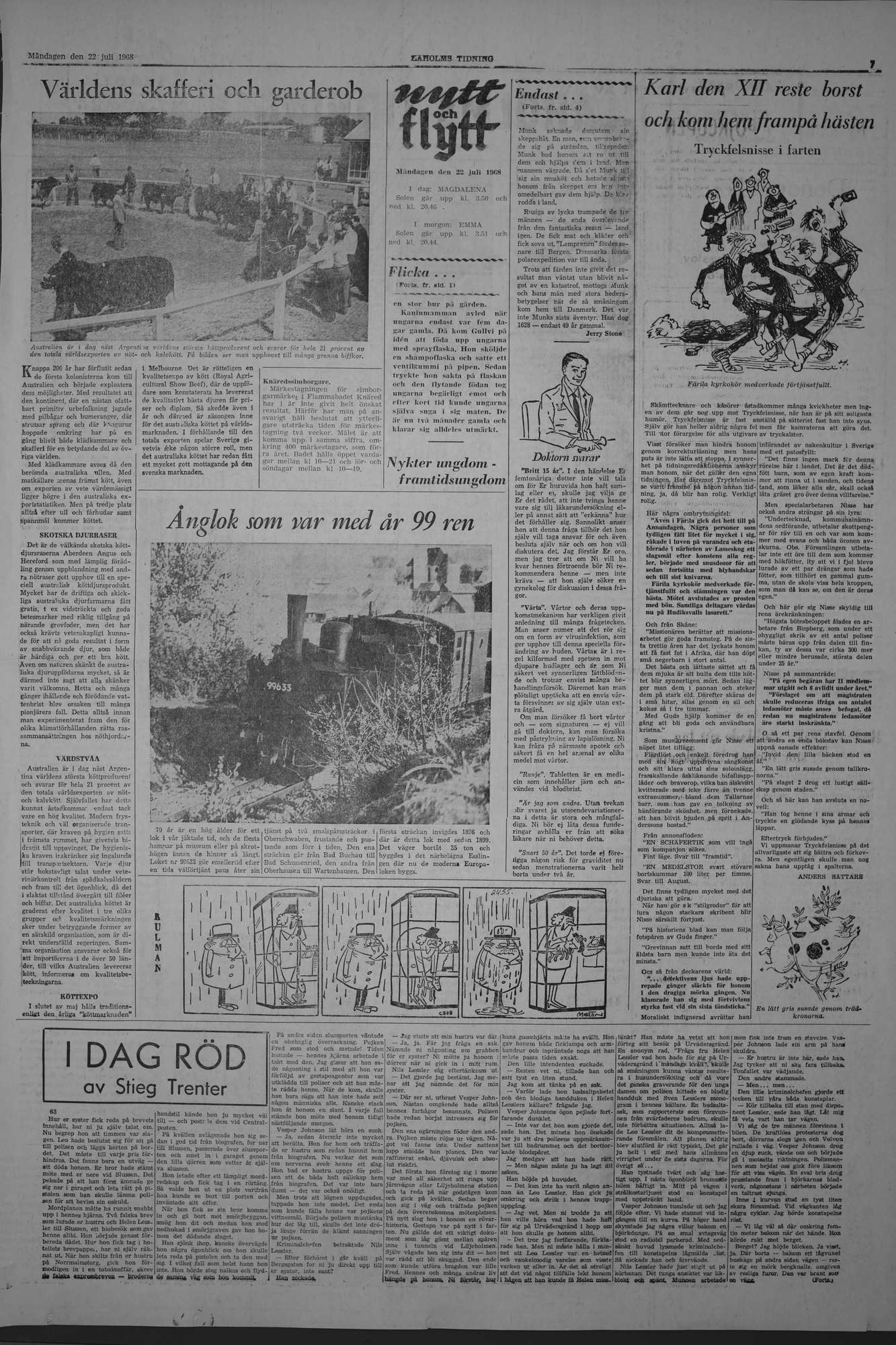 Laholms Tidning Måndag 22 juli 1968, sida 7