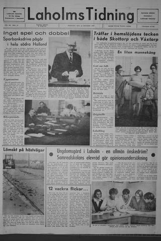 Förstasidan, Tisdag 22 oktober 1968