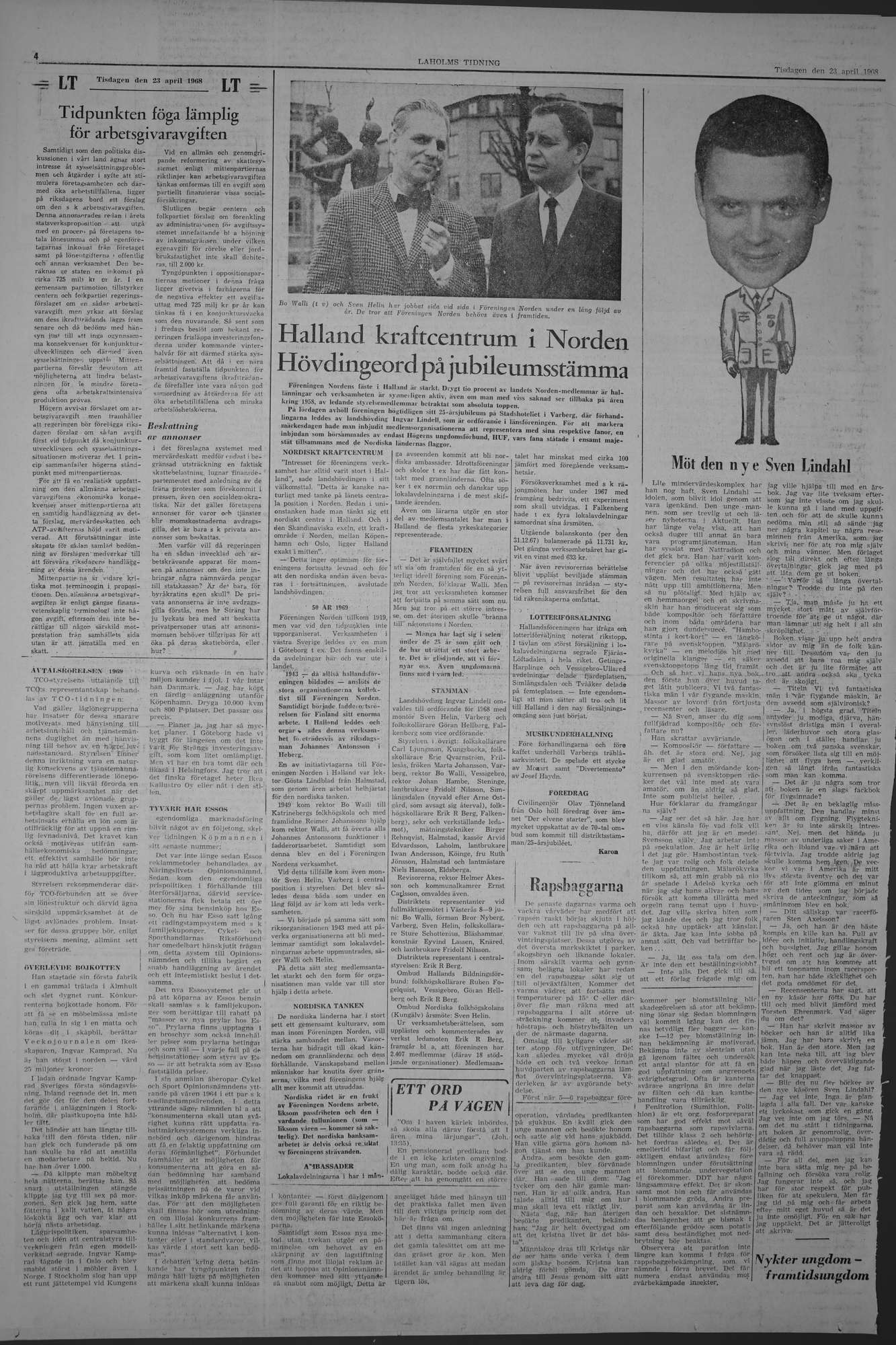 Laholms Tidning Tisdag 23 april 1968, sida 4
