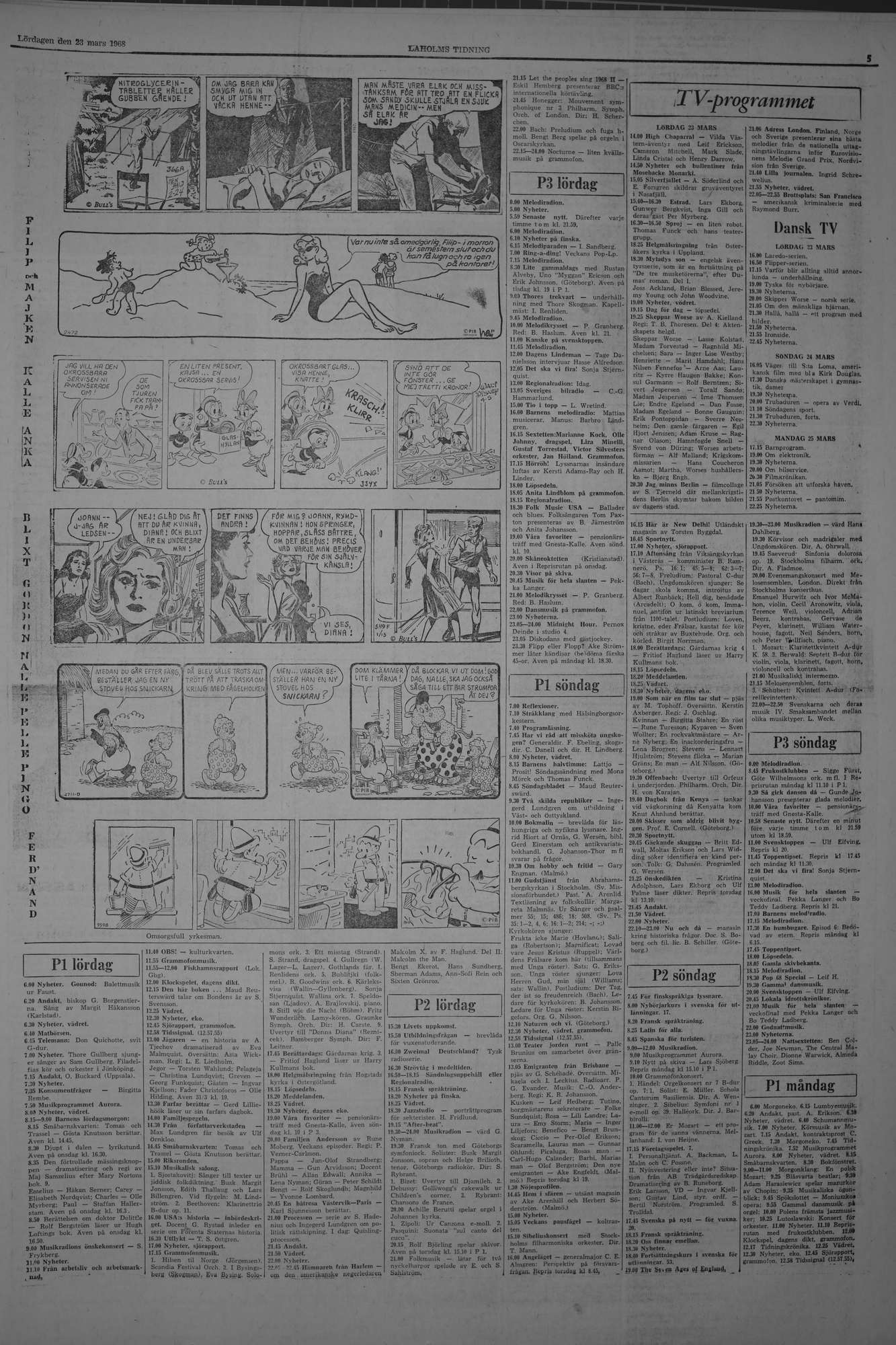 Laholms Tidning Lördag 23 mars 1968, sida 5