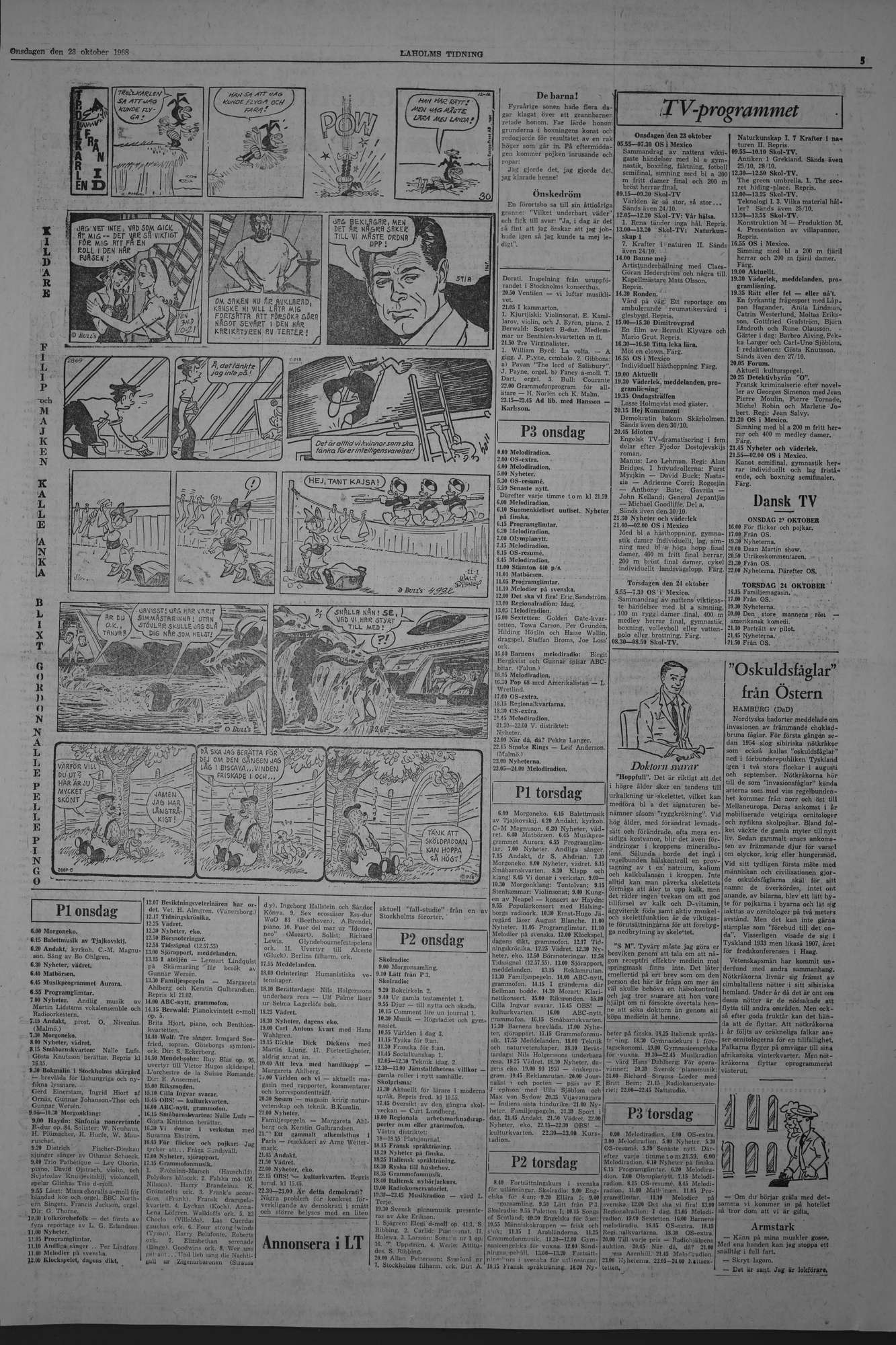 Laholms Tidning Onsdag 23 oktober 1968, sida 5