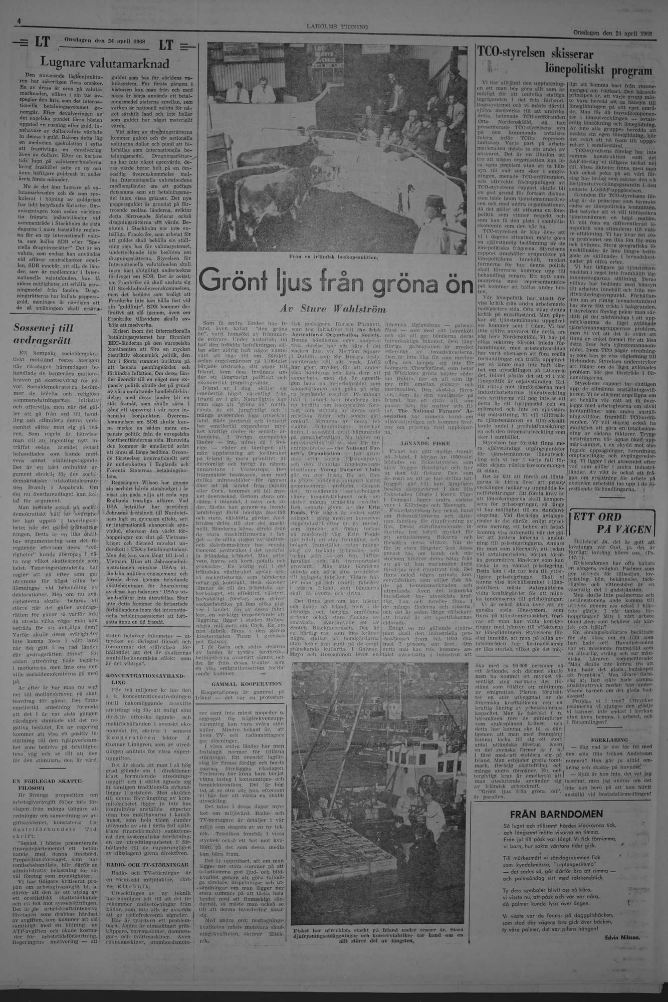 Laholms Tidning Onsdag 24 april 1968, sida 4