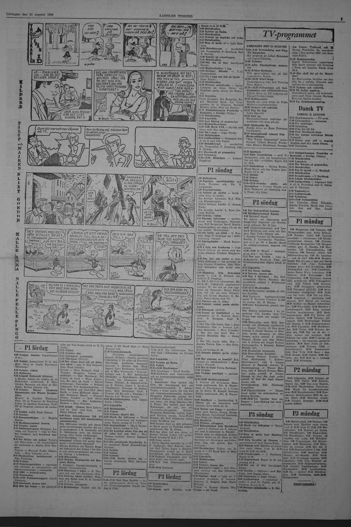 Laholms Tidning Lördag 24 augusti 1968, sida 5