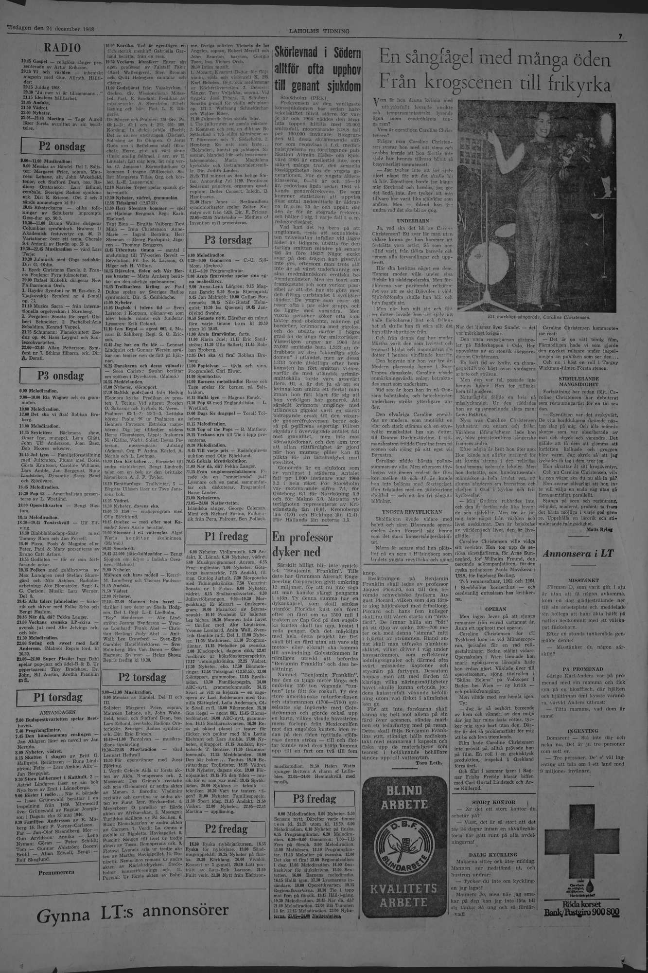 Laholms Tidning Tisdag 24 december 1968, sida 7
